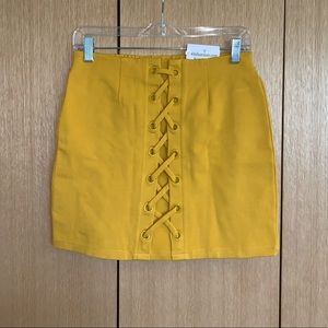 Mustard Yellow Mini Skirt size M